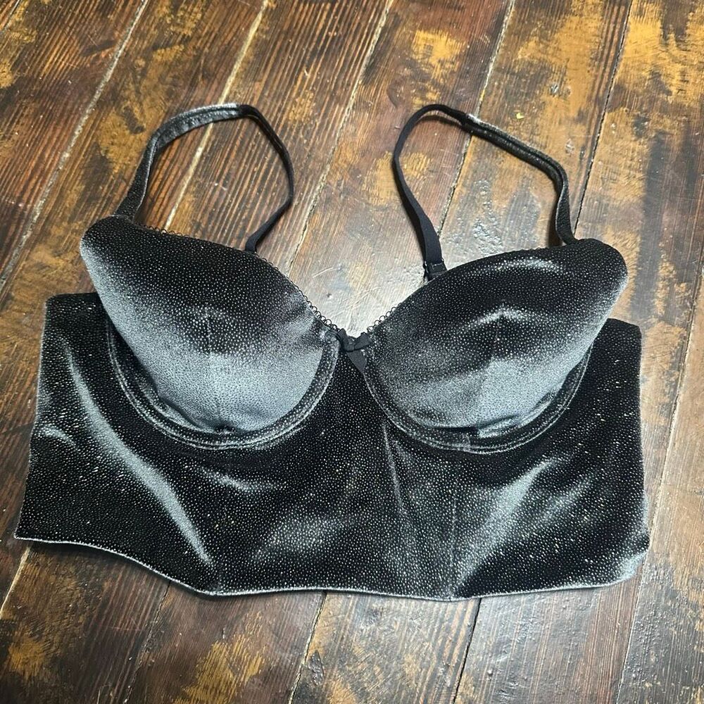 Victoria’s Secret shimmery sparkly lined Demi 36B bustier bra